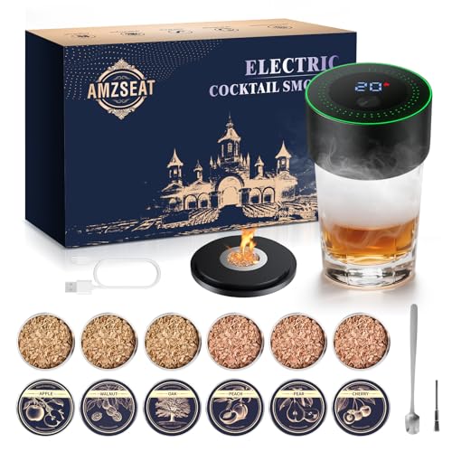 Electric Whiskey Smoker Kit Black - Rechargeable Cocktail & Bourbon Infuser Set