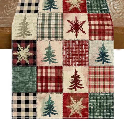 RABUSOFA Christmas Table Runner 13 x 72 in, Red – 100% Polyester, Durable Holiday Decor