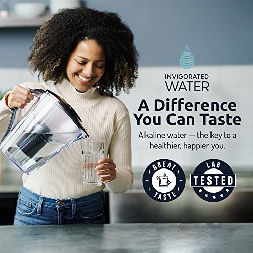 15-Cup High pH Alkaline Water Filter Pitcher - BPA-Free, Compact Design