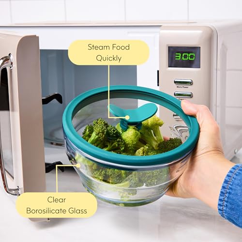 Anyday 4-Piece Large Glass Food Storage with Lids - Clear Kale - Variation of THIS listing