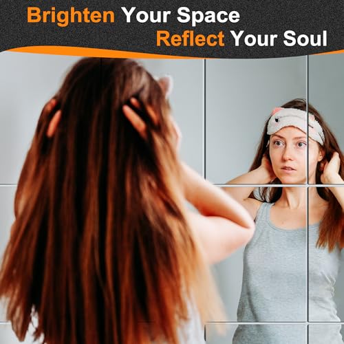 Delma Frameless Mirror Tiles 16x12 Inch Wall Mounted 12Pcs Variation of THIS listing