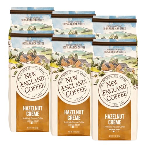 Hazelnut Crème Ground Coffee 11oz - Pack of 6 | Medium Roast, Arabica