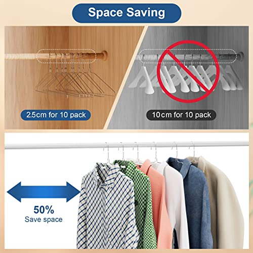 SPECILITE Silver Wire Metal Clothes Hangers Bulk 100 Pack Ultra Thin & Sturdy