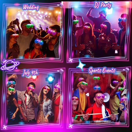 105 Pack Neon LED Light Up Glasses for Parties and Events - Glow in Dark Party Supplies