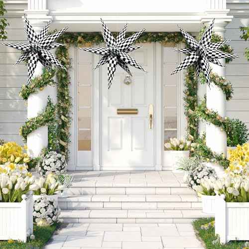 ZAKVOOR 60 Pcs Star Balloons 12 Spike Foil Explosion Party Decoration Balloons for Wedding Birthday Anniversary Backdrop (Plaid)