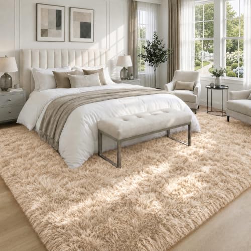 Camel 8x10 Area Rug - Soft Fluffy Washable Shag Carpet for Living Room & Bedroom - Variation of THIS listing