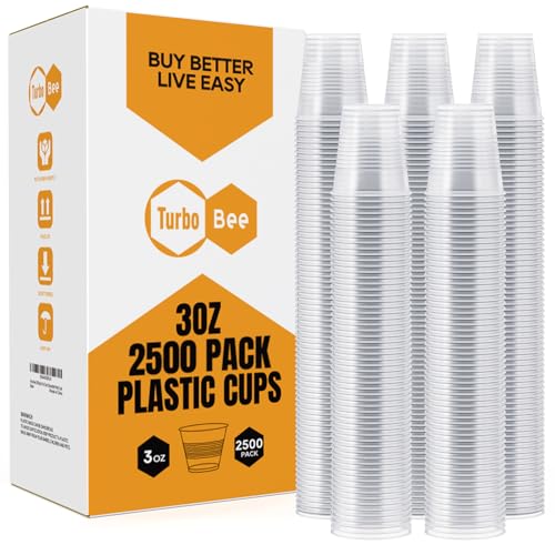 2500Pack 3oz Plastic Cups Disposable Mouthwash Tasting Tumblers PP-2500Pack-3oz
