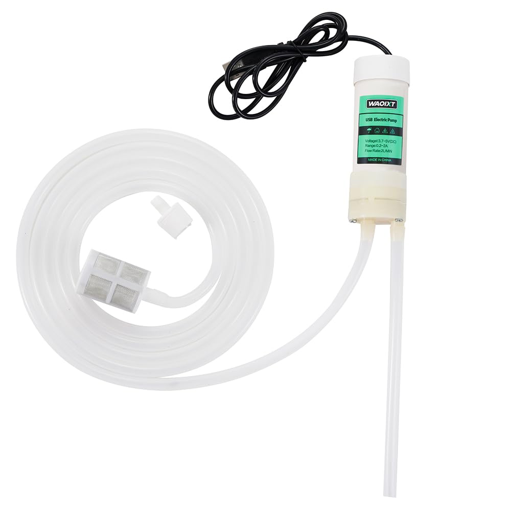Portable USB Electric 5V Auto Siphon Self-Priming Pump for Home Brewing Wine/Beer/Kombucha, Water Transfer Pump with 6.5FT Food Grade Hose,2L/min,Low Noise
