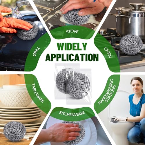 150 Pack Steel Wool Scrubbers - 2.5 Inch, 15 Gram, Classic Variation