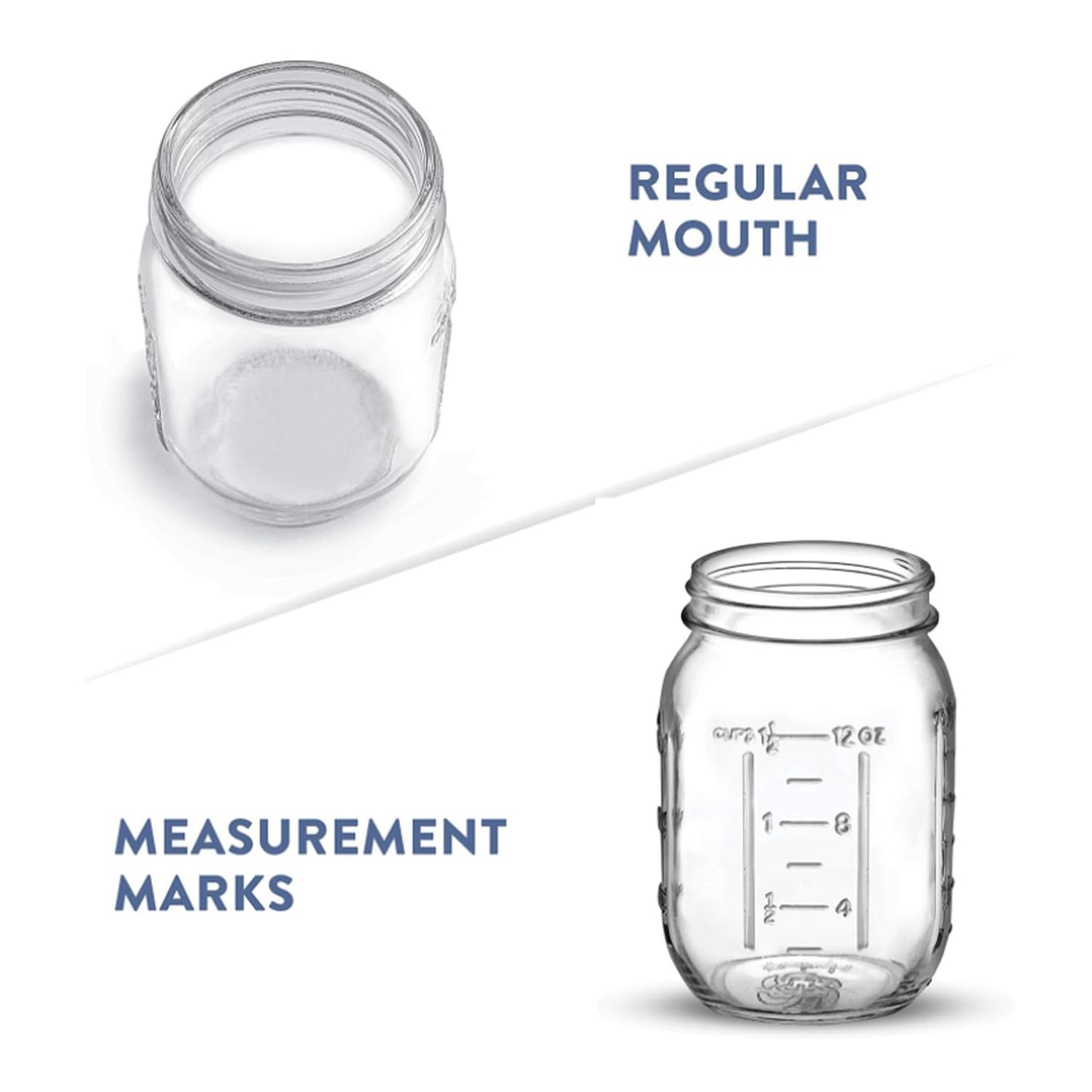 16 oz - 5-Pack Regular Mouth Glass Jars with Lid & Seal Bands - Airtight Container for Pickling, Canning, Candles, Home Decor, Overnight Oats, Fruit Preserves, Jam or Jelly