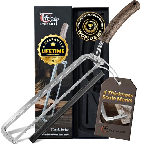 SYOKAMI 2026 Bow-Design Bread Knife for Homemade Bread, Right-Handed