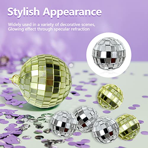 Yitexin Silver 3cm Disco Mirror Balls 30pcs Reflective Party Ornaments