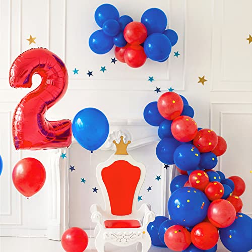 FOTIOMRG Red Balloons, 50 Pack - 12 inch Latex Party Balloons for Birthday, Graduation, Baby Shower, Valentines, Christmas, Wedding Parties (with Red Ribbon)