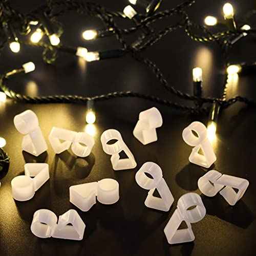 30 Pcs Gutter Hooks for Outdoor Christmas Lights, Gutter Clips for Fixing Christmas Lights Meteor Shower Icicle Lights on Wedding Halloween Outdoor Xmas Decoration Party Garden Tree Window