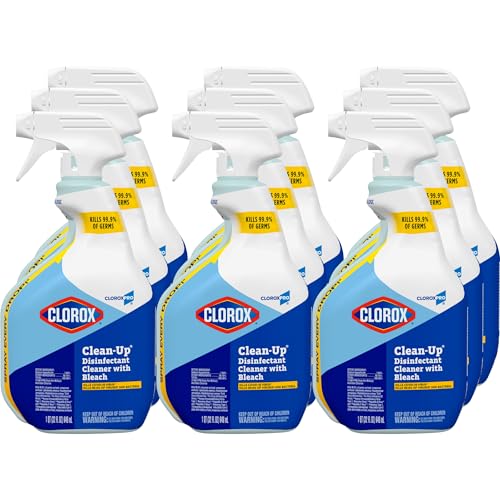 CloroxPro Disinfectant Cleaner with Bleach Spray 32 Fl Oz Pack of 9