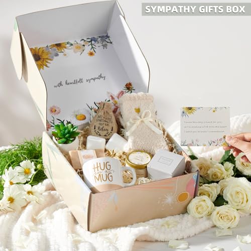 Sympathy Gift Basket for Loss of Loved One - Bereavement Care Package for Women