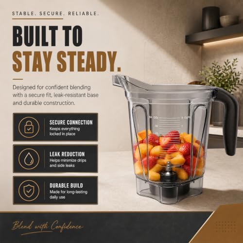 64oz Blender Pitcher with Nylon Base Compatible with Vitamix Classic & Explorian