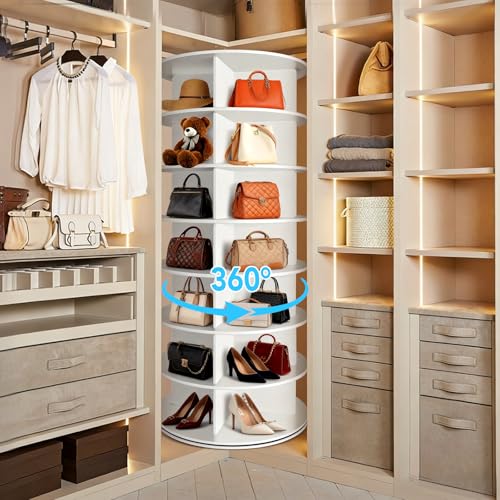 7 Tier Rotating Shoe Rack Tower - 360° Spin, Large Capacity, Space Saver - Variation of THIS listing