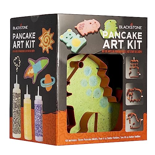 Kids & Adults Pancake Art Kit with 3 Animal Molds & Squeeze Bottles