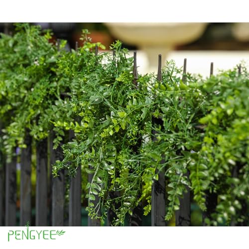 PENGYEE 6 Pack Artificial Greenery Garland 6Ft for Hanging Decor, Realistic Faux Leaves