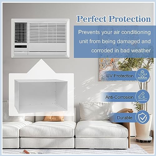 Kalageen 26-Inch Universal Wall Air Conditioner Sleeve - Durable Metal AC Wall Cover