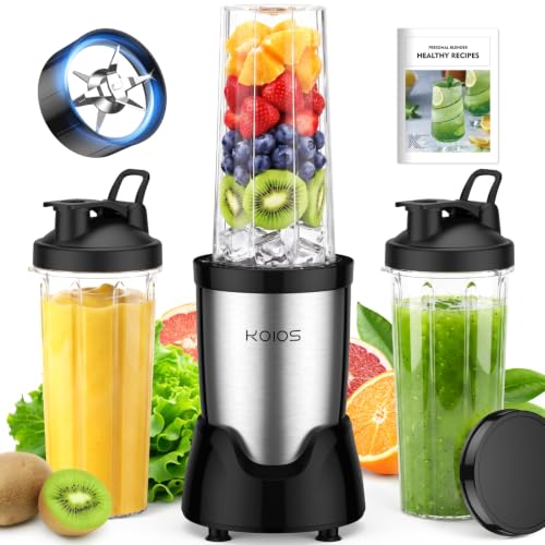 Personal Blender with 3 22oz To-Go Cups - Black | Smoothie & Shake Maker