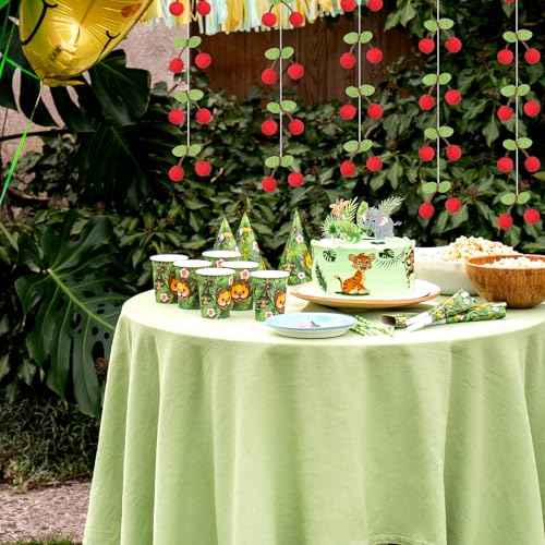 3 Pack Pom pom Felt Bunting Banner, Cherries Birthday Decoration, DIY Fruit Hanging Decorations, Home Decor Garland Decorations for Birthday Christmas Decor