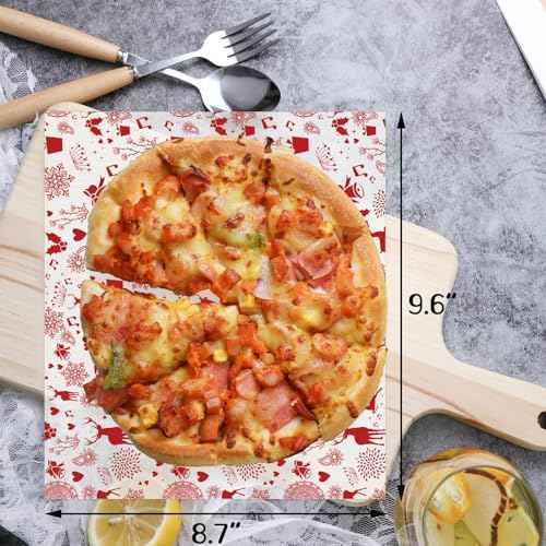 WorldBazaar Christmas Wax Paper Sheet 100PCS Snowflakes Parchment Paper Christmas Food Wrapping Paper Wax Baking Liner Christmas Party Supplies