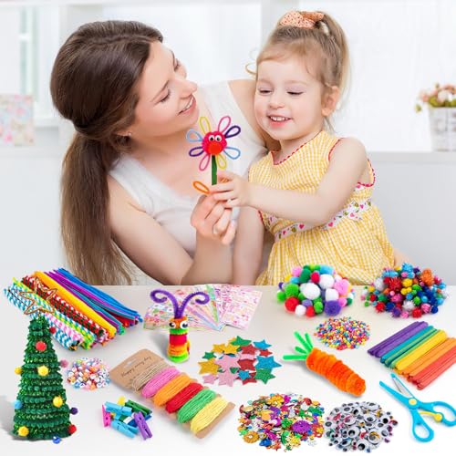 Kids Arts and Crafts Supplies Kit with 2000+ Pieces - DIY Jewelry & Craft Set - Variation of THIS listing
