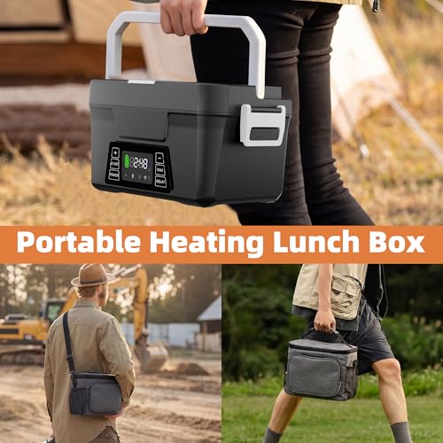 Vabaso 1.2L Cordless Electric Heated Lunch Box with App Control - Black