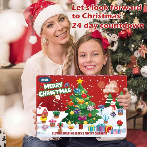 JOICEE Floral Building Blocks Advent Calendar 2026 Christmas Gift for Kids