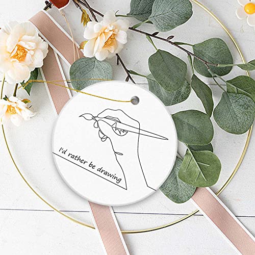 Christmas Tree Ornament 3 Inch Hanging Xmas Decorations, Gifts for Friends,Family,Drawing