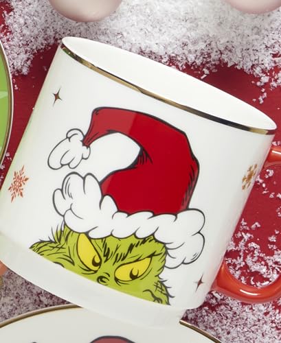 Lenox Merry Grinchmas Porcelain Stackable Christmas Mug Set for 4