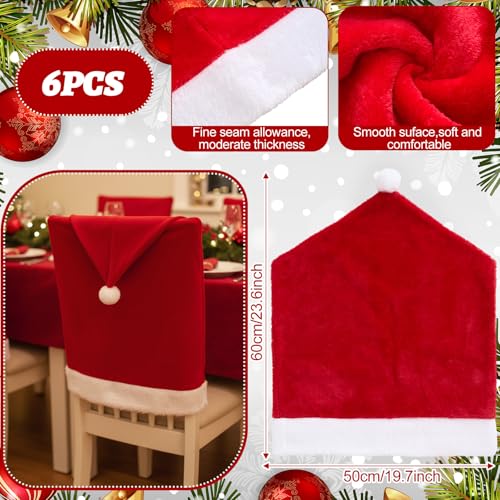 Christmas Chair Covers and Santa Hat Set for Pets & Adults - 28 Pieces