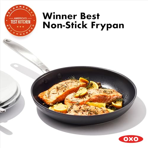 OXO 10-Inch Black Ceramic Nonstick Frying Pan Skillet - Hard Anodized, Oven & Dishwasher Safe