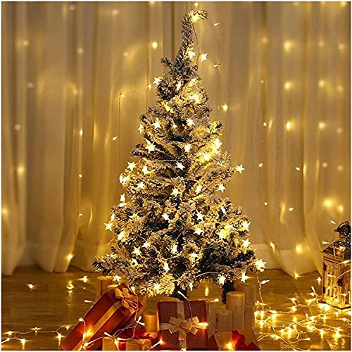 Star String Lights 10Ft 20 LED Fairy Lights Battery Operated Waterproof Indoor Outdoor Twinkle Christmas Lights for Bedroom Party Wedding Xmas Tree Decoration (Warm White)