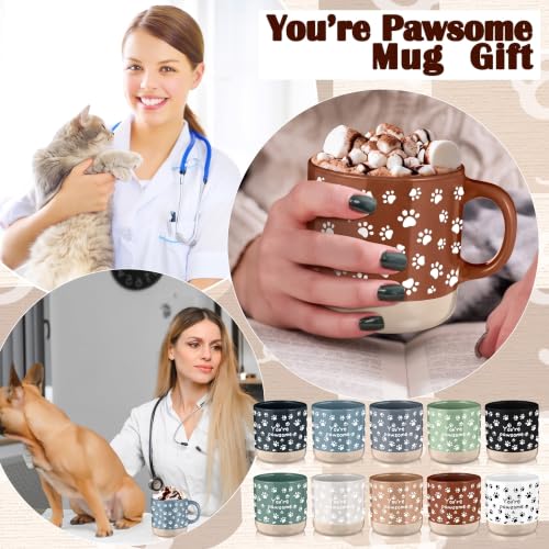 Meanplan 30 Pcs Vet Tech Appreciation Coffee Mugs 13 oz Multicolor Gift Set