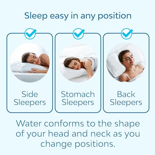Water Pillow for Neck Pain Relief - Single Pack, Adjustable Support, Clinically Proven