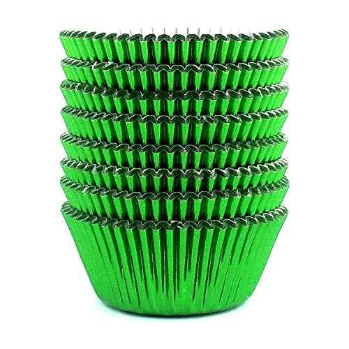 Eoonfirst Green Foil Cupcake Case Liners Christmas Day Baking Muffin Paper Cups 200Pcs