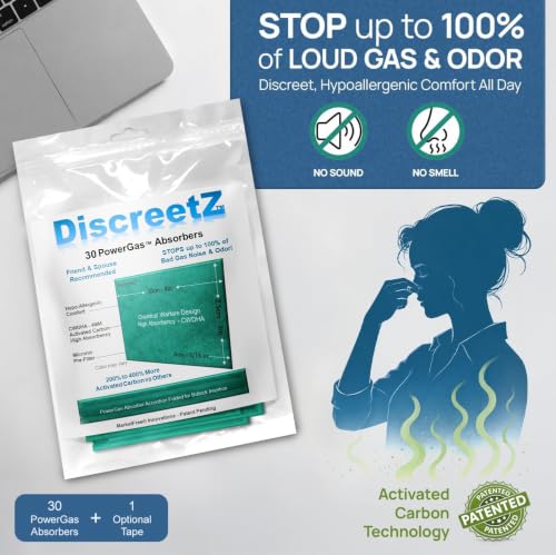MarketFree P-30 10X-PowerGas Activated Charcoal Gas Absorbers for Flatulence Relief