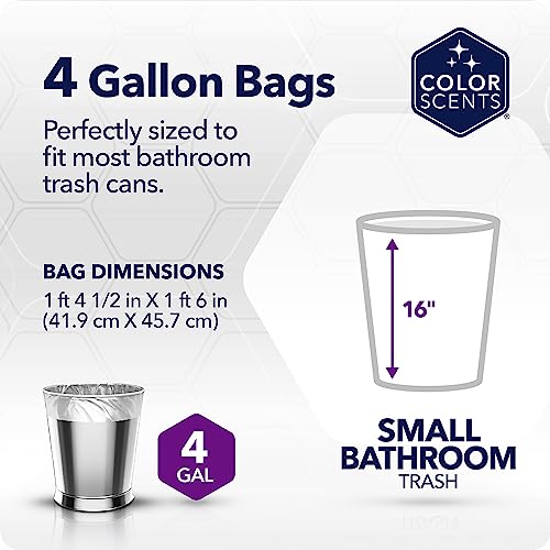 4 Gallon Small Trash Bags with Drawstring & Microban - 720 Pack, Scented Varieties Including Lavender & Ocean Mist - Ideal for Bathrooms & Small Waste Bins (Variation of THIS listing: 1 Count Pack 720)