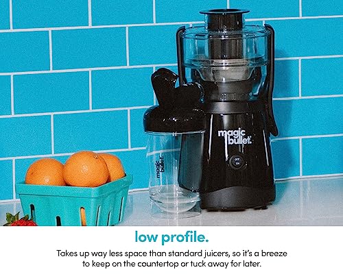 Mini Juicer with 16oz Cup & Black Finish - Space-Saving Countertop Design
