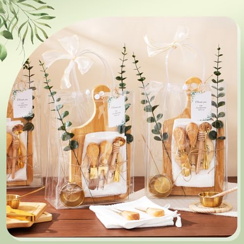 Baby Shower Prizes Set - 10 Bamboo Square Cheese Boards & Gift Accessories