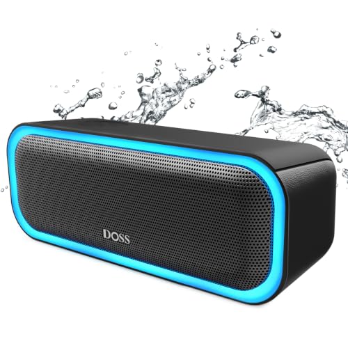 DOSS SoundBox Pro Bluetooth Portable Speaker - 20W Stereo, Waterproof Black