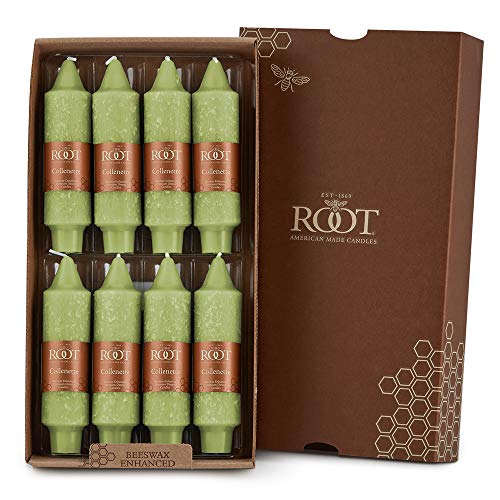Root Candles Timberline Collenette Dinner Candles Willow, 5", 8-Count (USA-Made)