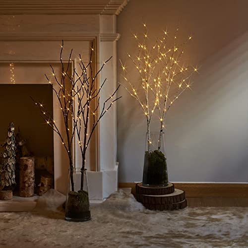 Birchlitland Lighted Brown Branches 32IN 100 LED with Timer - Artificial Tree Branch for Holiday & Home Decor - Variation of 100L-Brown/32IN