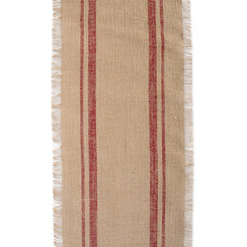 DII Jute Burlap Collection Kitchen Tabletop, Table Runner, 14x108,