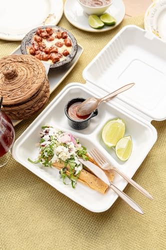 600 Pcs Unwrapped Agave Fiber Cutlery Set - Eco-Friendly Bulk Forks, Knives, Spoons