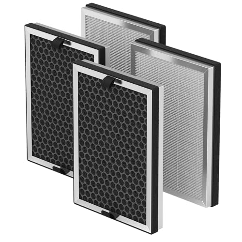 Replacement Air Purifier Filter 3-in-1 HEPA H13 with Activated Carbon - 4 Pack for JF260