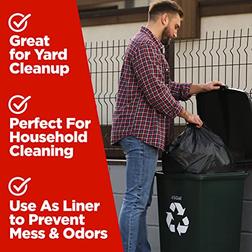 Heavy Duty Trash Bags 40-45 Gallon - 250 Pack, Black, Eco-Friendly, ToughBag Variation of THIS listing